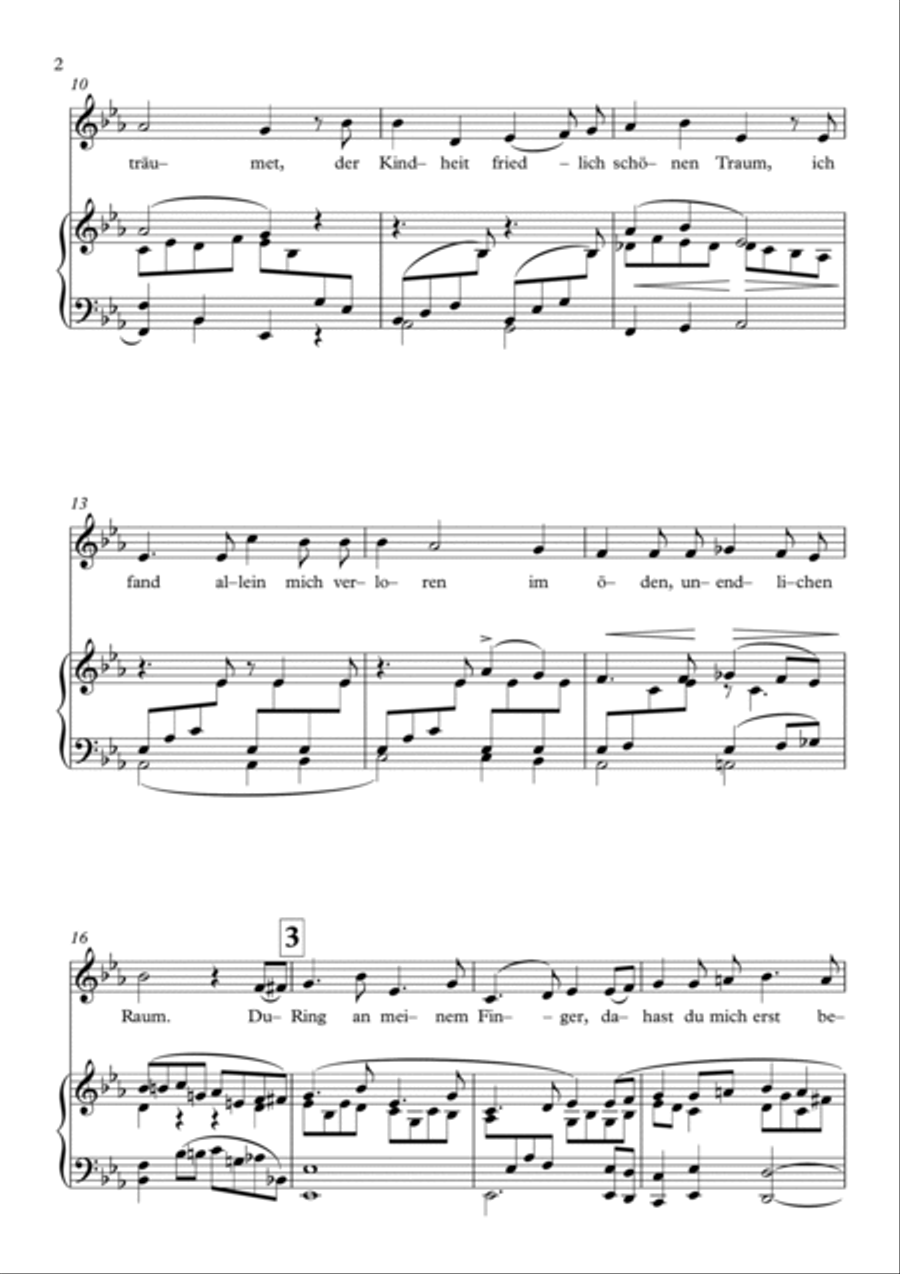 Der Ring(Frauenliebe und Leben. Op.42) Piano, Vocal, Guitar scores gallery preview page 2