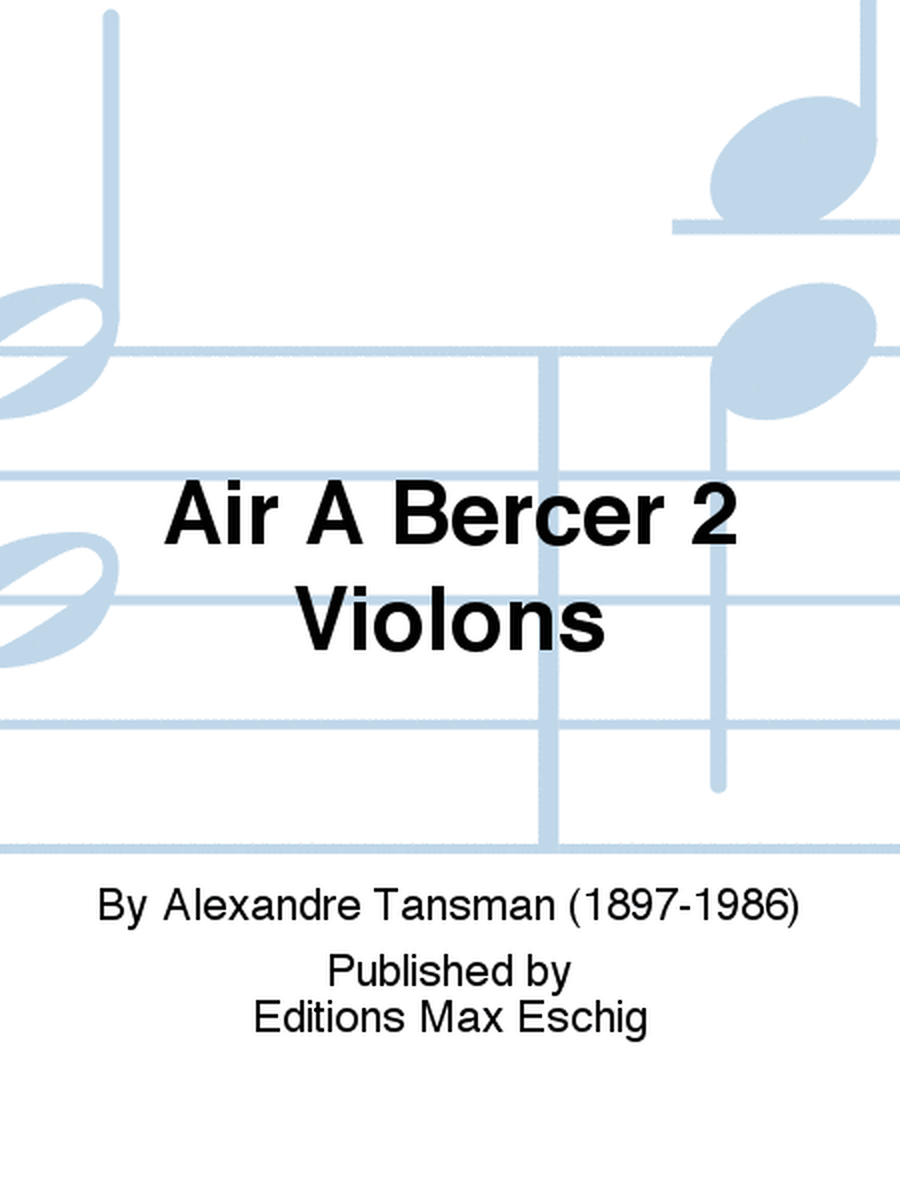 Air A Bercer 2 Violons