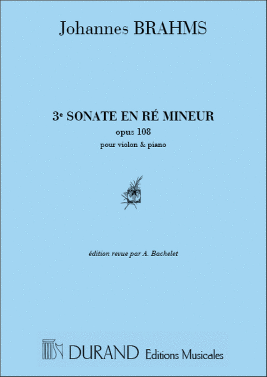 Sonate N 3 En Re Mineur