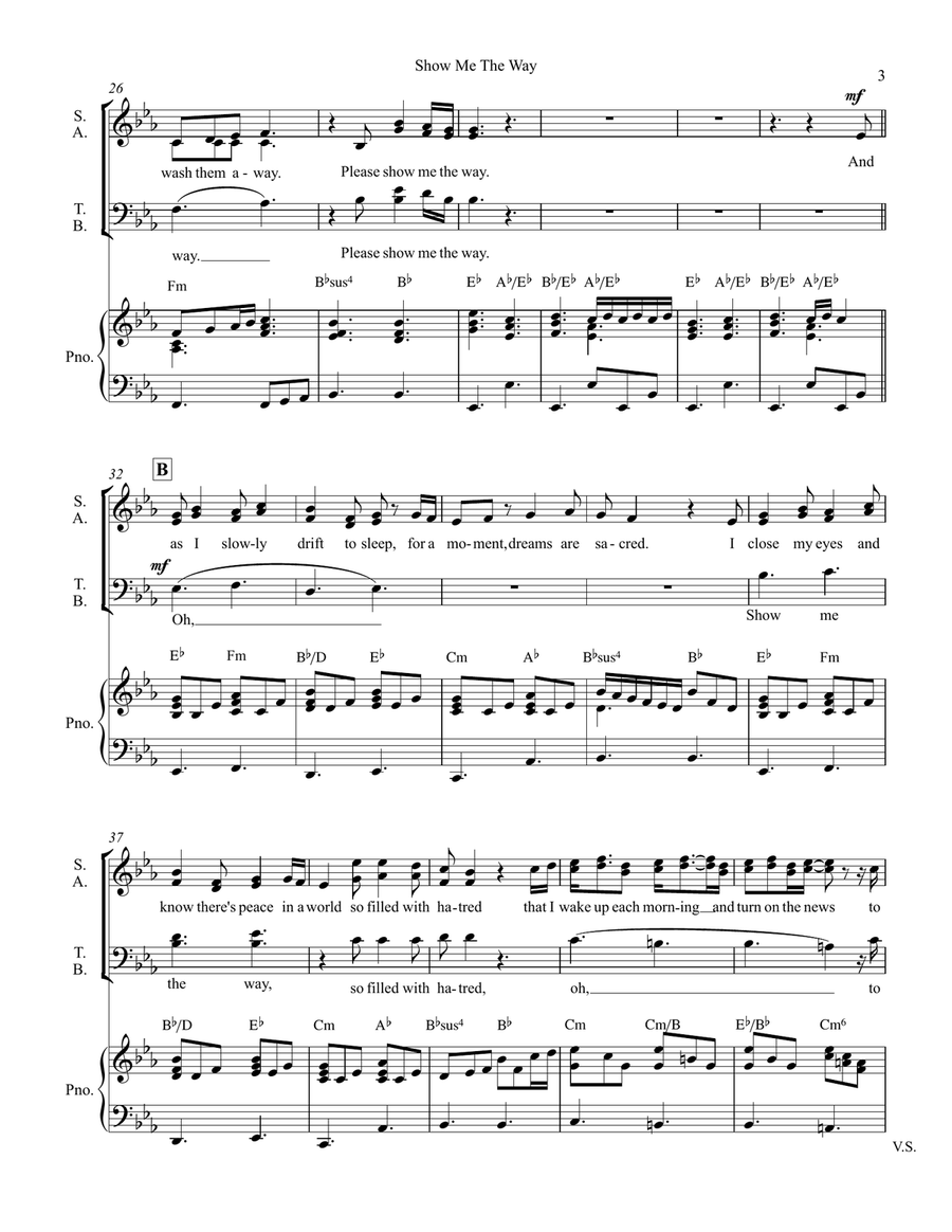 Show Me The Way 4-Part scores gallery preview page 3