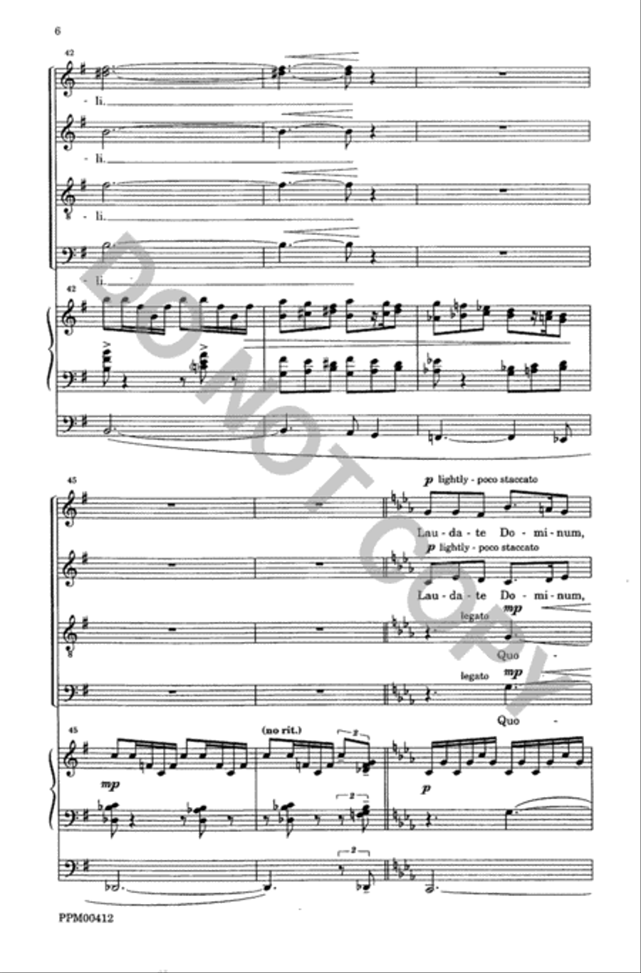 Laudate Dominum Laudate Dominum 4-Part scores gallery preview page 7