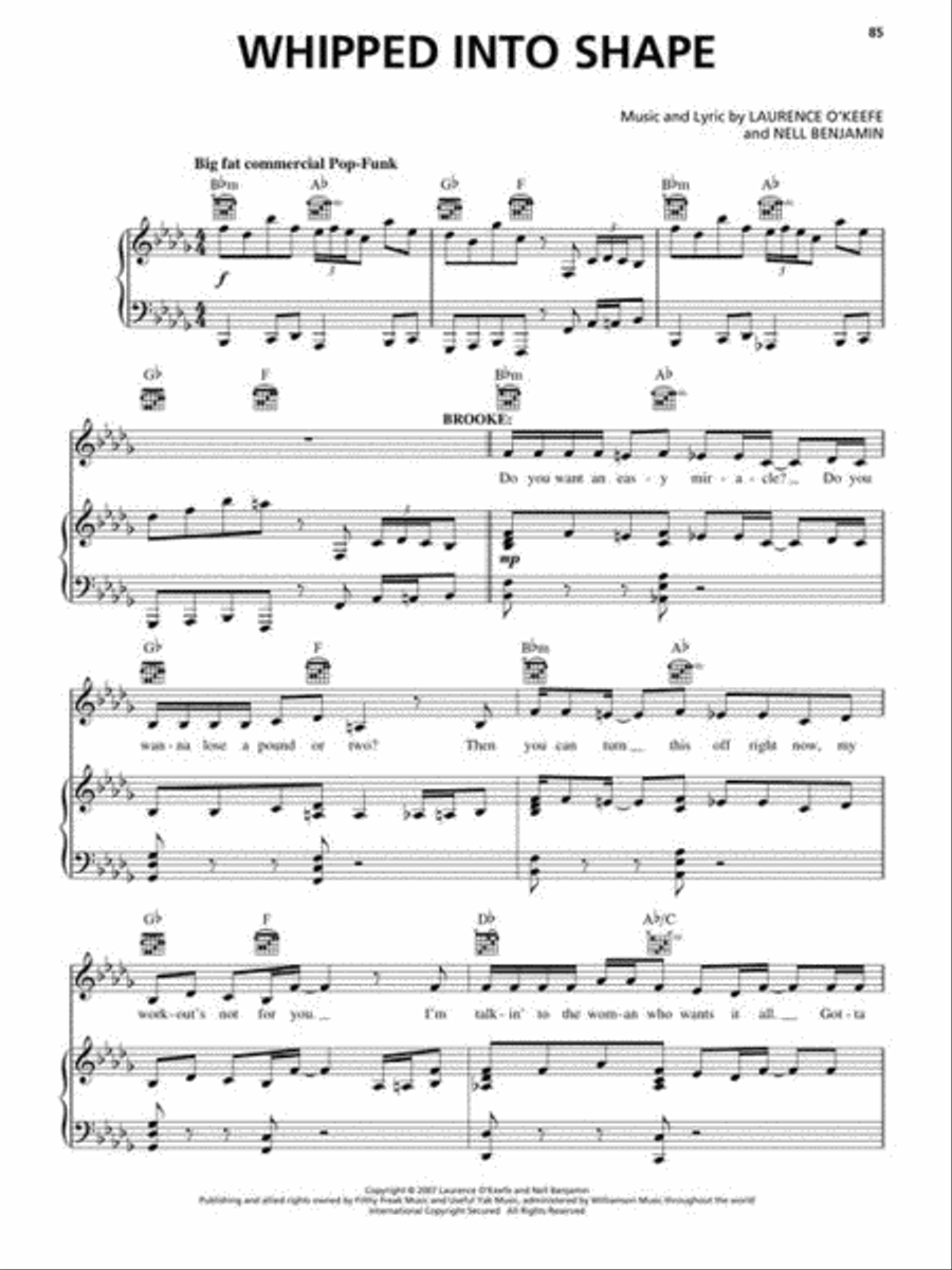 Legally Blonde – The Musical Piano, Vocal scores gallery preview page 7