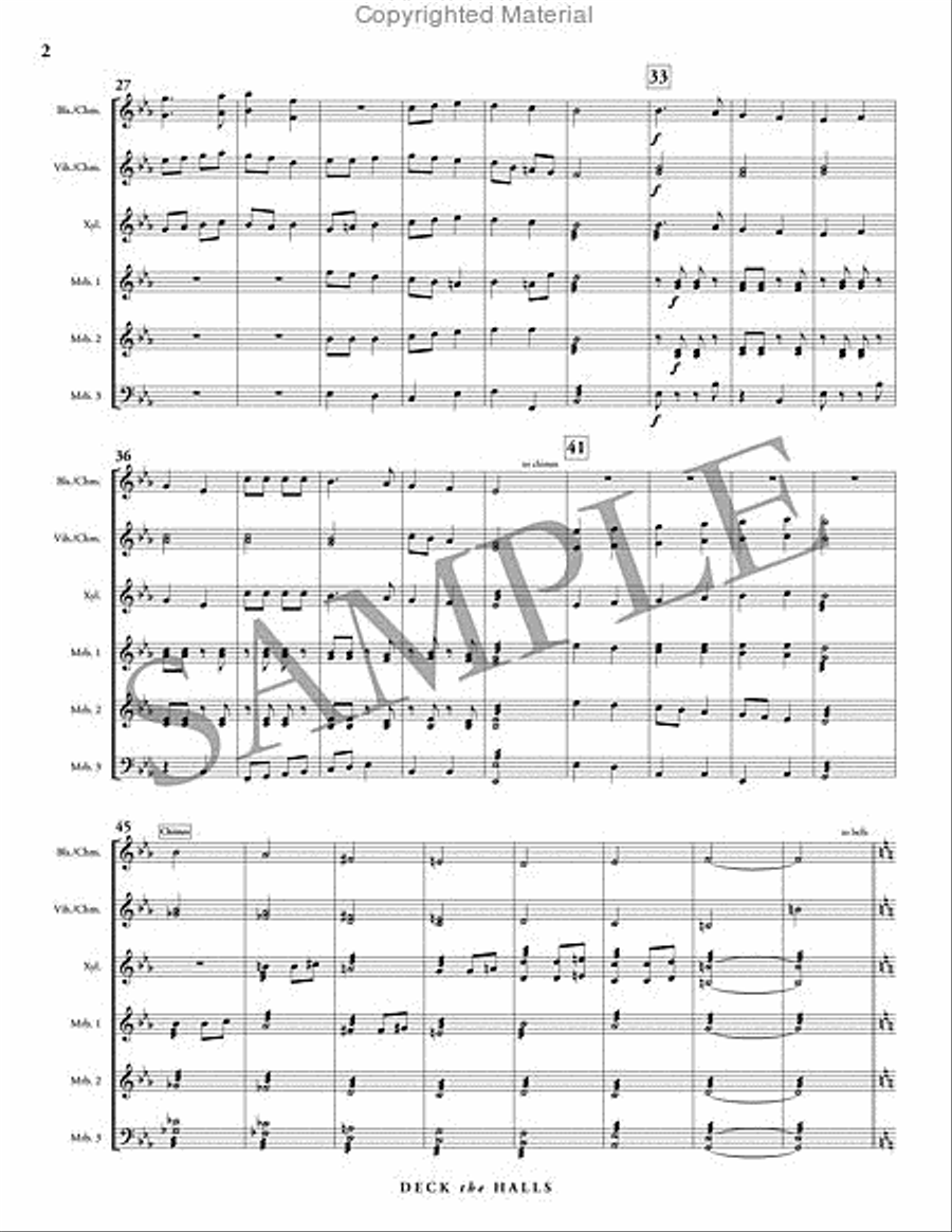 Deck the Halls Percussion Ensemble scores gallery preview page 3