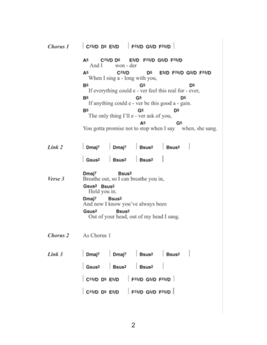 Everlong (Acoustic version) Acoustic Guitar scores gallery preview page 2