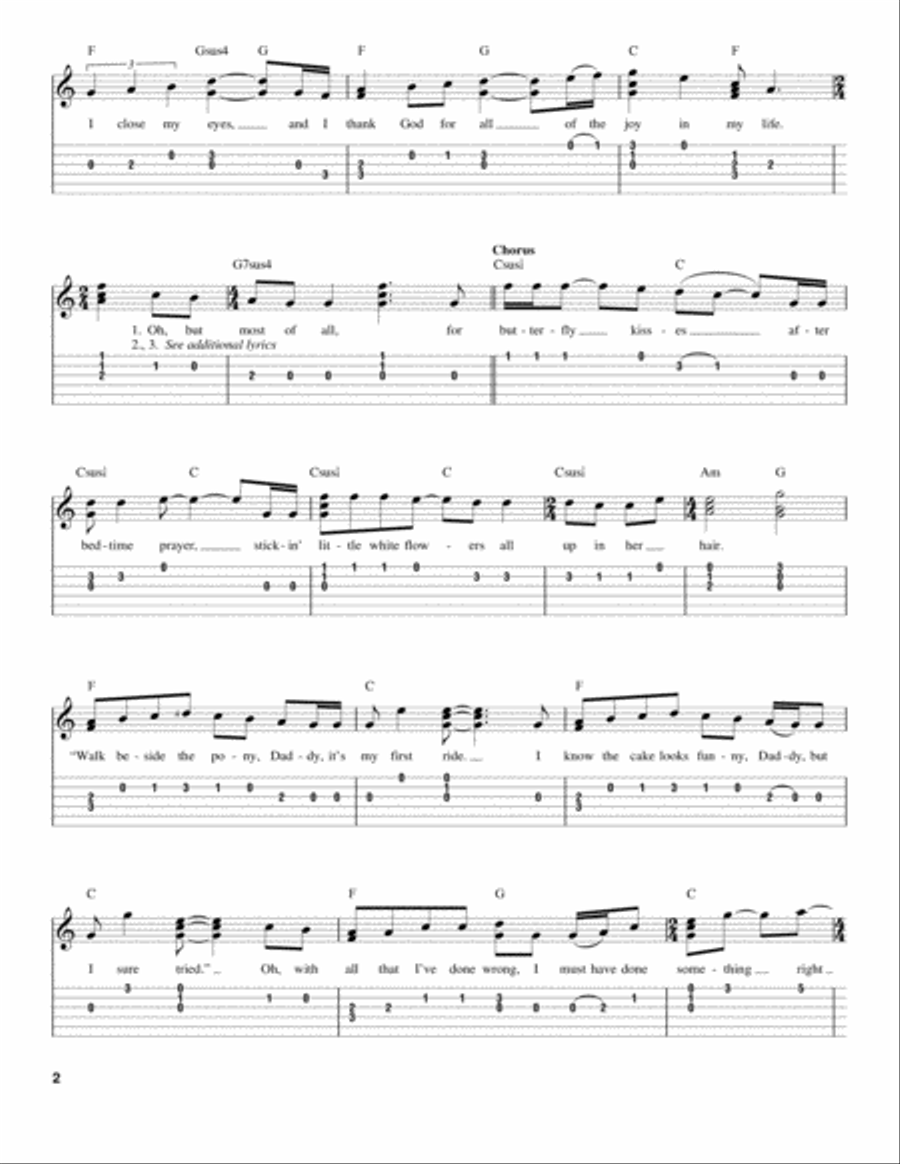 Butterfly Kisses Acoustic Guitar scores gallery preview page 2
