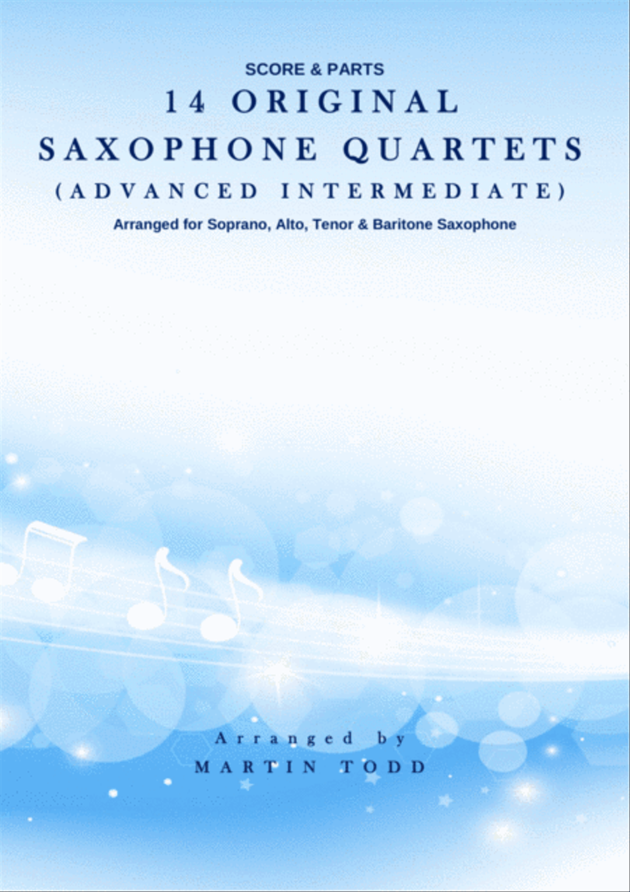 14 Original Saxophone Quartets - Score & Parts (SATB) Saxophone Quartet scores gallery preview page 1