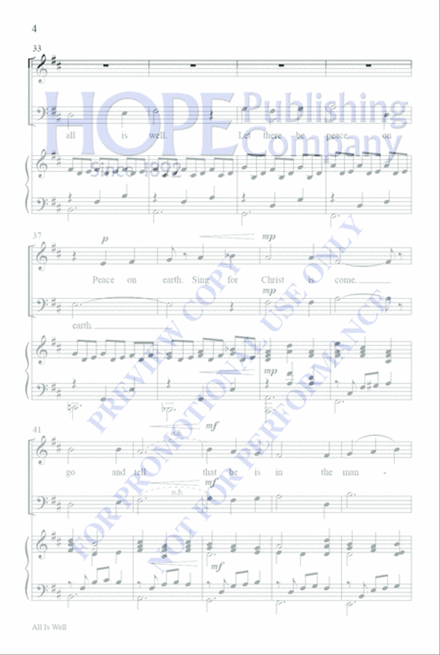All Is Well 2-Part scores gallery preview page 4