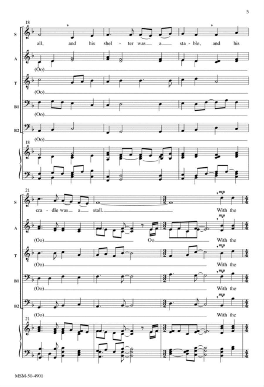 Once in Royal David's City Divisi scores gallery preview page 5