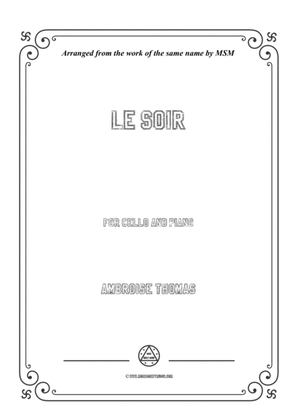 Book cover for Thomas-Le soir, for Cello and Piano