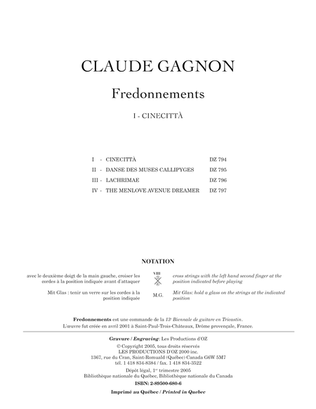 Book cover for Fredonnements - Cinecitta