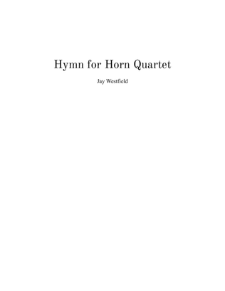 Hymn for Horn Quartet
