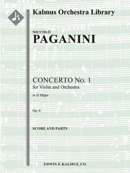 Concerto for Violin No. 1 in D, Op. 6 (original)