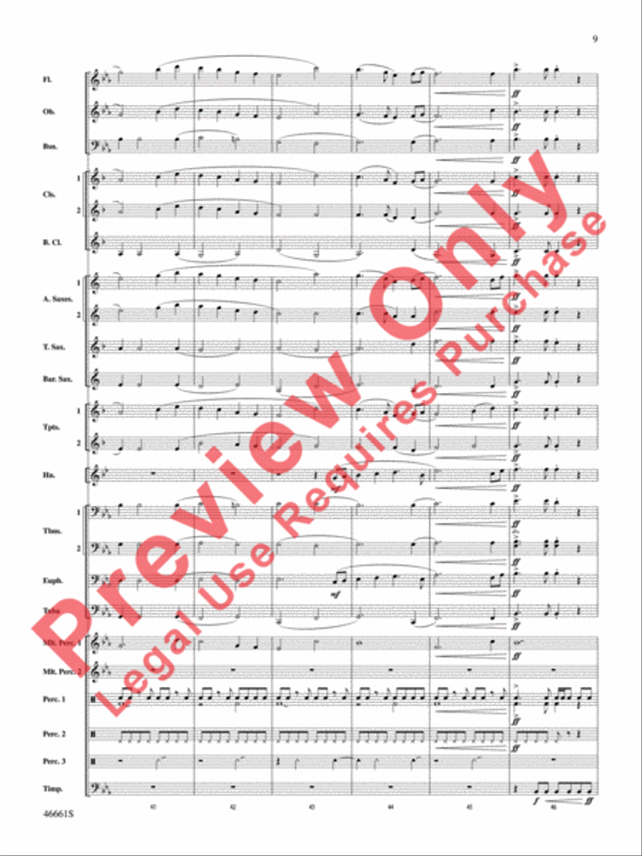 Nine Mile Saga Nine Mile Saga Concert Band scores gallery preview page 10