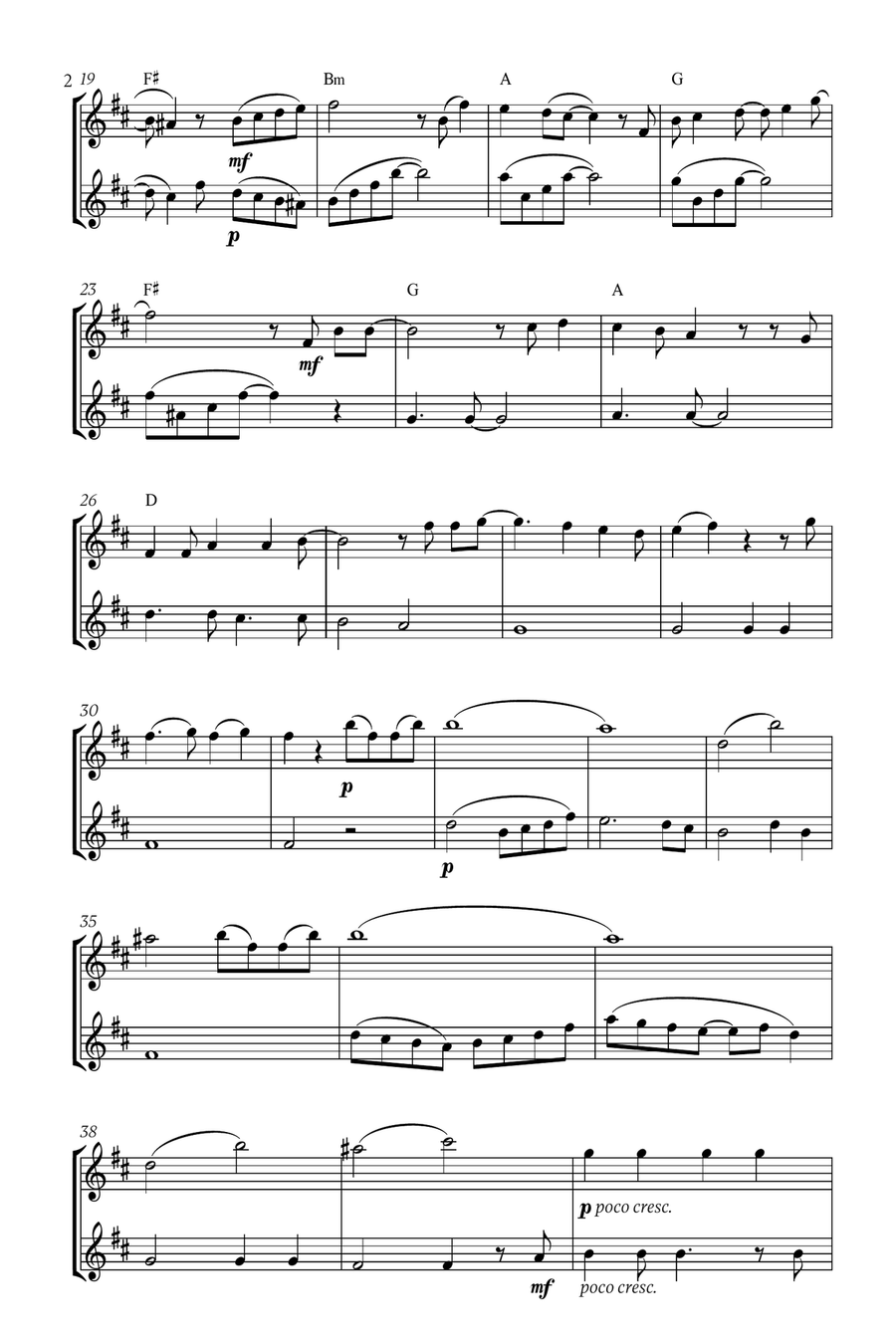 Mary, Did You Know? Flute Duet scores gallery preview page 2