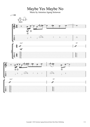 Maybe Yes Maybe No (Duet Guitar Tablature)
