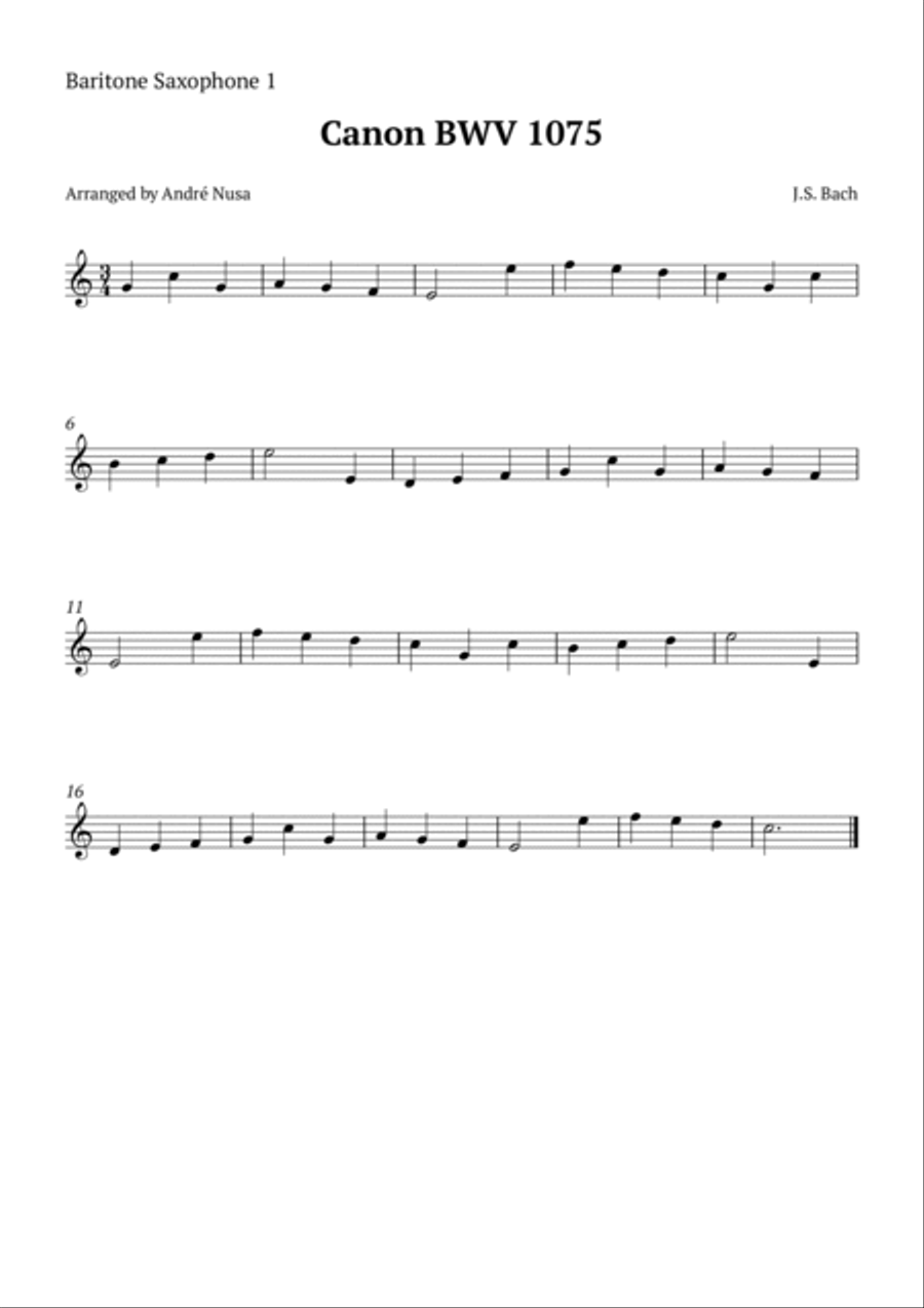 Canon BWV 1075 Woodwind Duet scores gallery preview page 2
