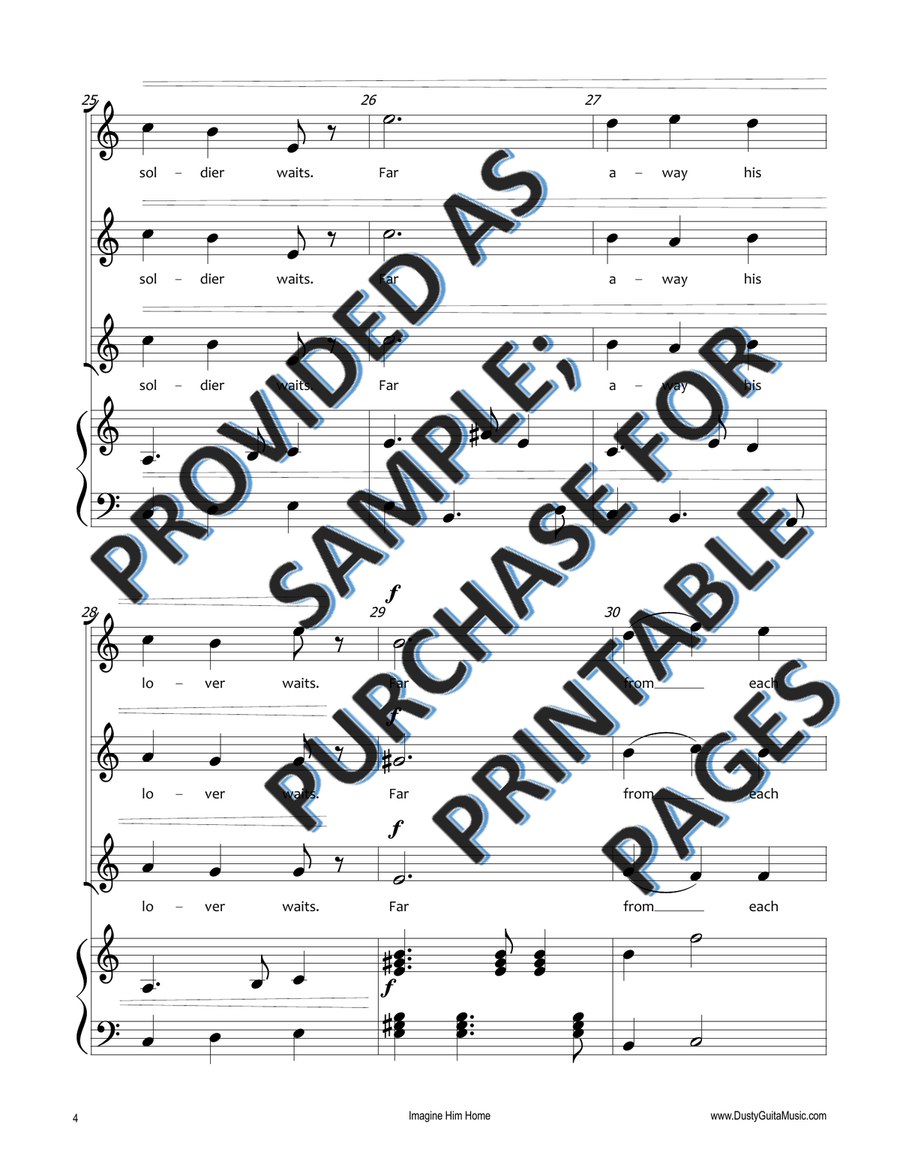 Imagine Him Home SSA scores gallery preview page 6