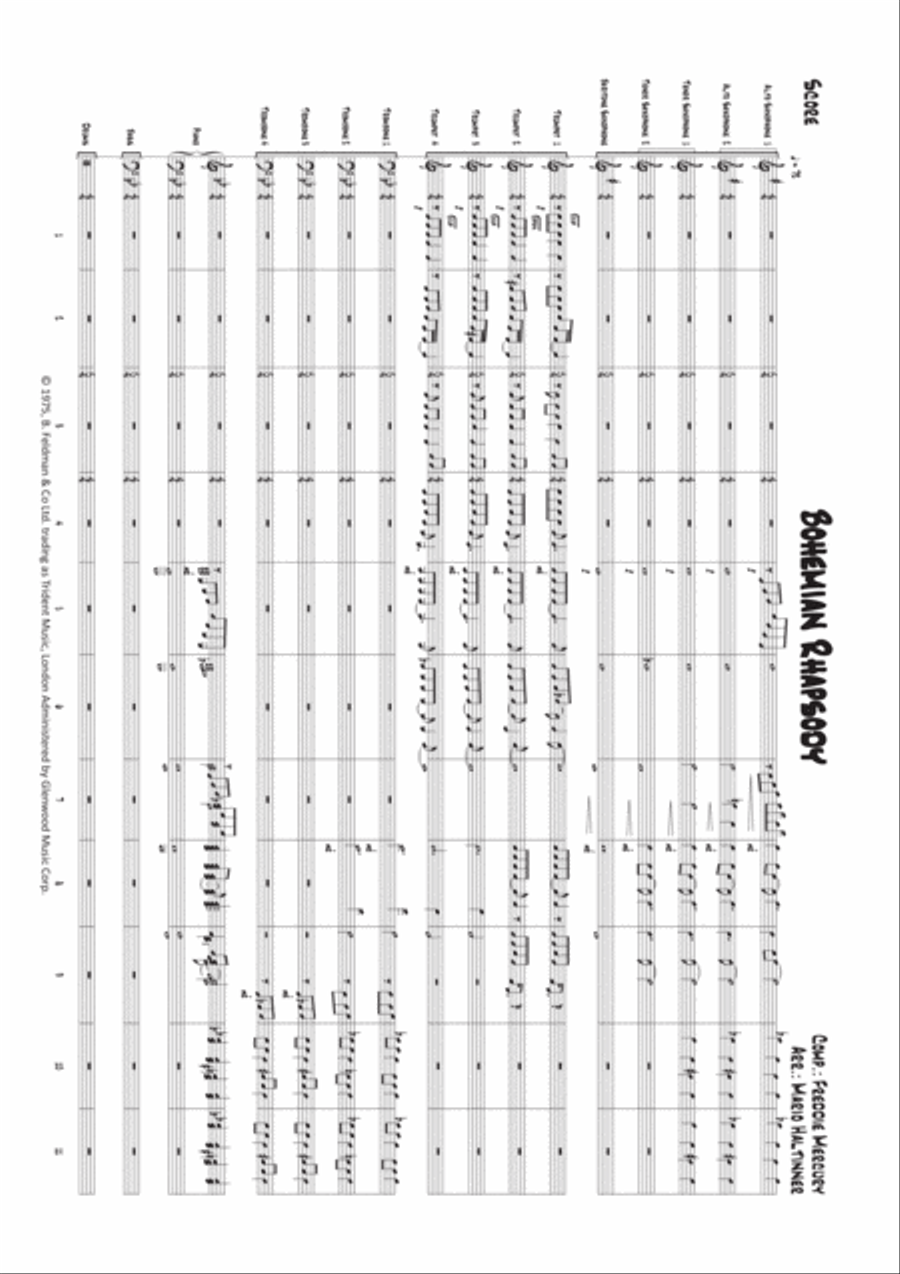 Bohemian Rhapsody Jazz Ensemble scores gallery preview page 2
