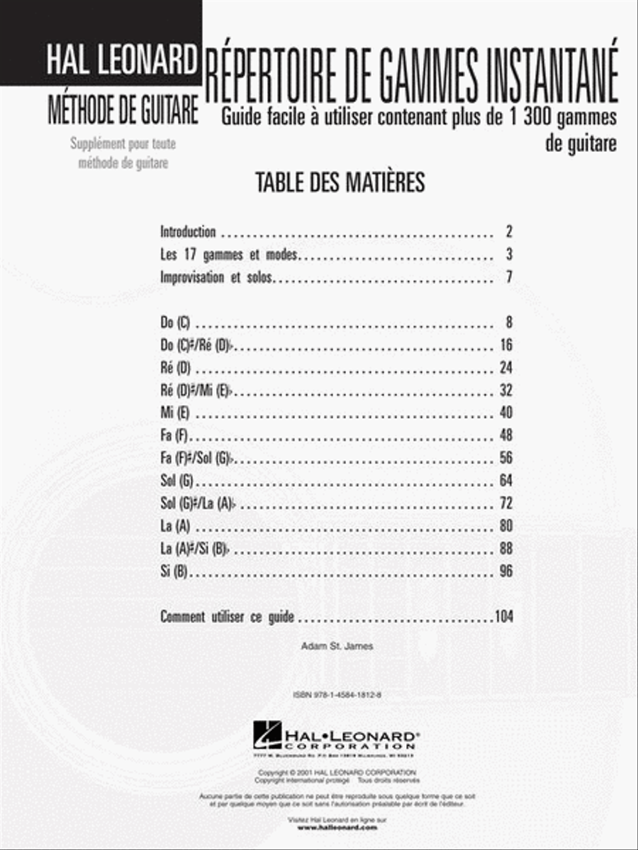 Répertoire D'Gammes Instantané Guitar scores gallery preview page 3