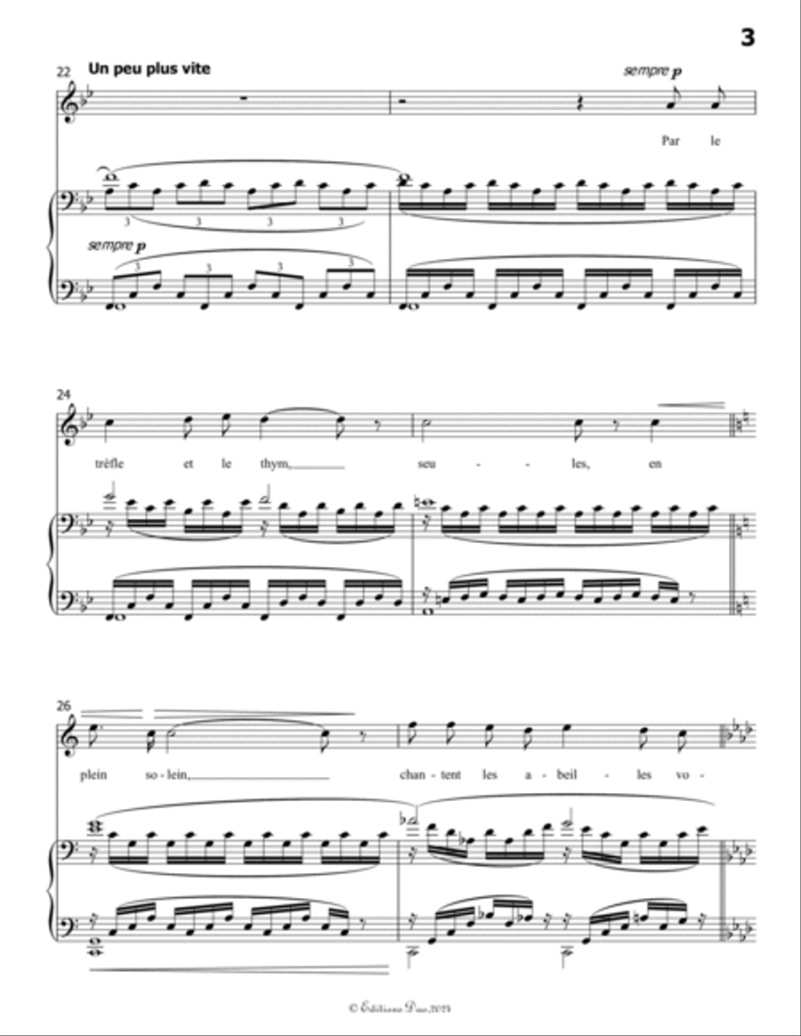 Phidylé, by Henri Duparc, in A Major Voice scores gallery preview page 5