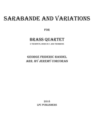 Book cover for Sarabande and Variations for Brass Quartet