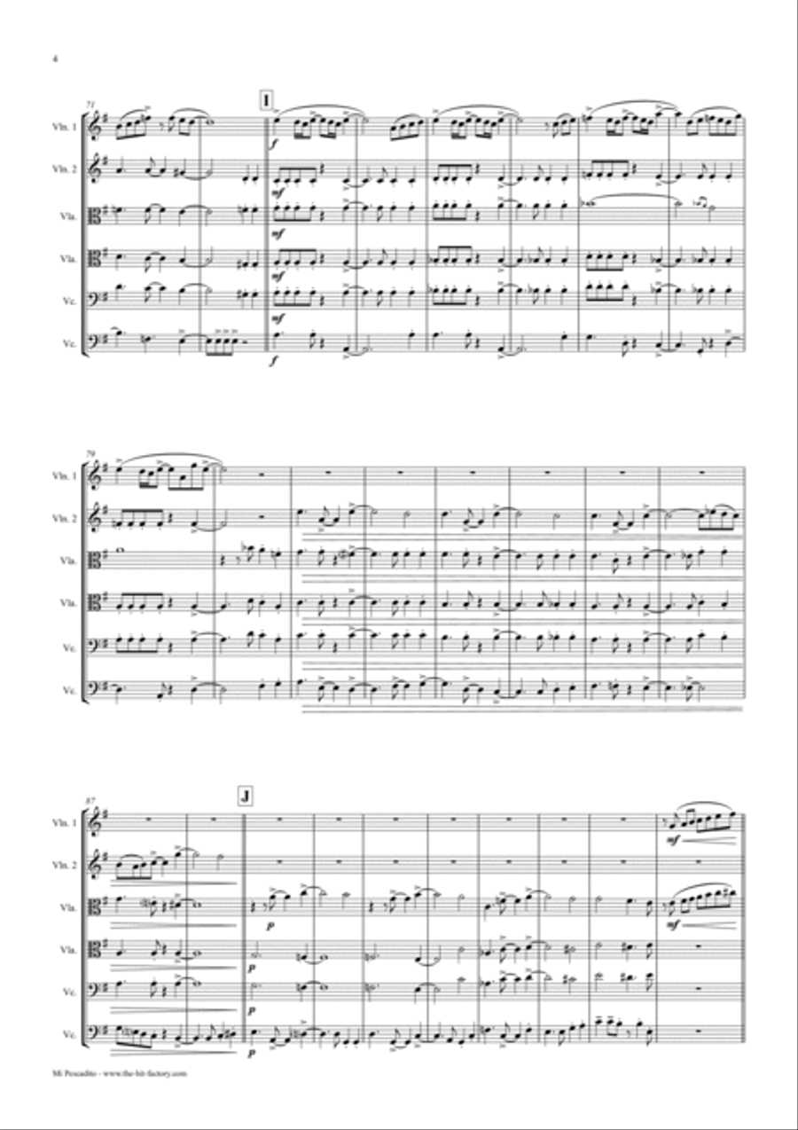 Mi Pescadito - Salsa - String Quintet String Quintet scores gallery preview page 6