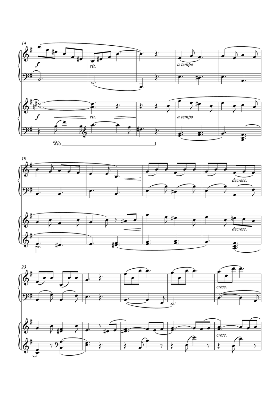 Wild Mignonette (Gurlitt) for 2 pianos (additional piano part by Simon Peberdy) Piano Method scores gallery preview page 3