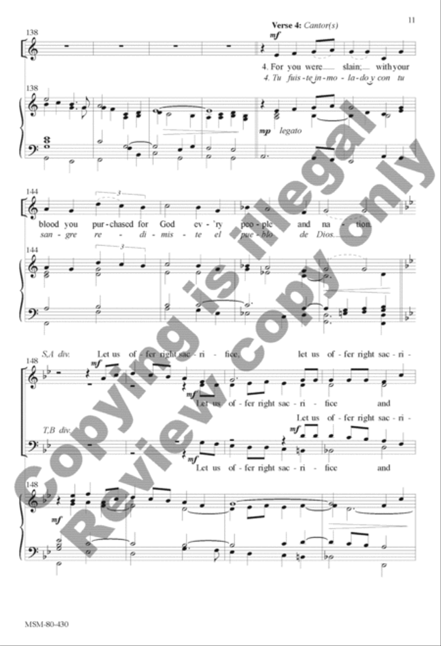 Canticle of Jesus Christ, Our Redeemer 4-Part scores gallery preview page 11
