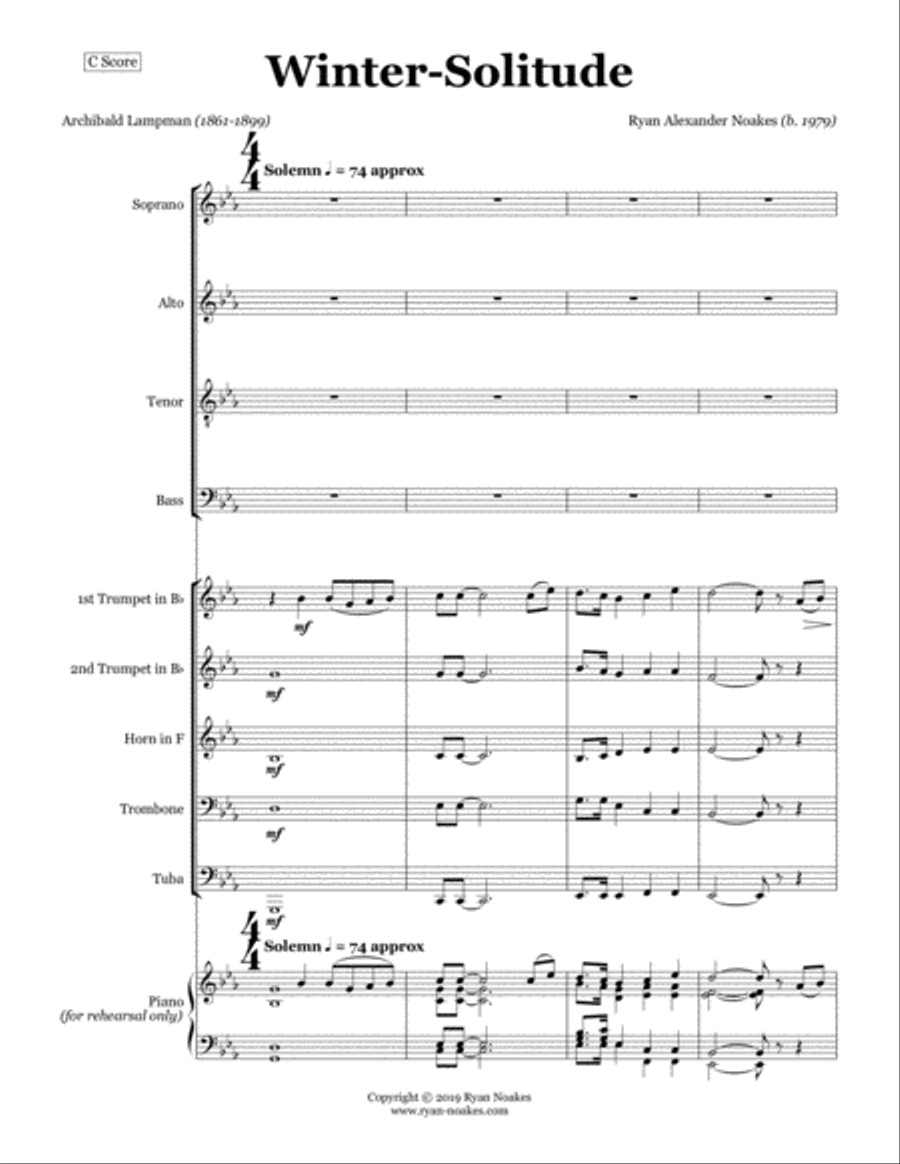 Winter-Solitude 4-Part scores gallery preview page 3
