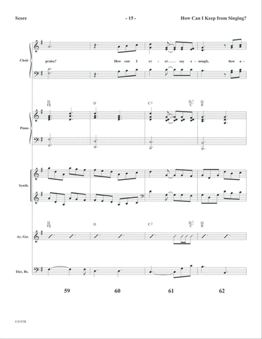 How Can I Keep From Singing? Choir scores gallery preview page 16