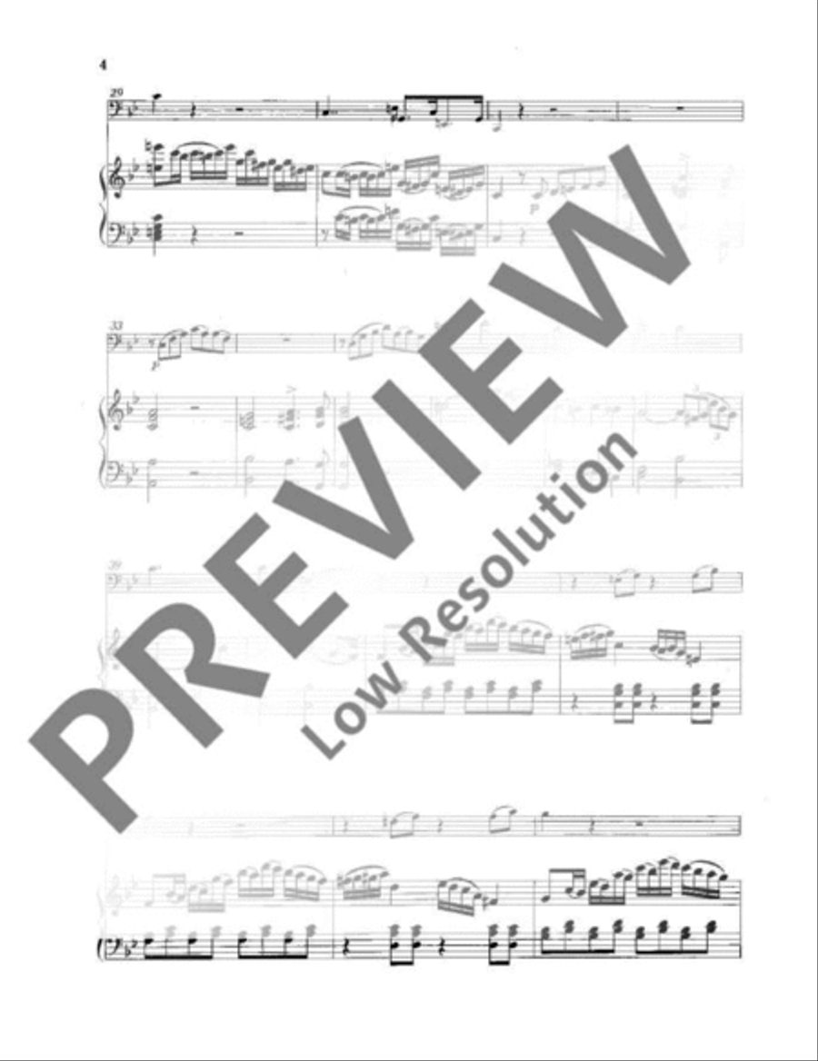 Sonata Bb major Bassoon Solo scores gallery preview page 5