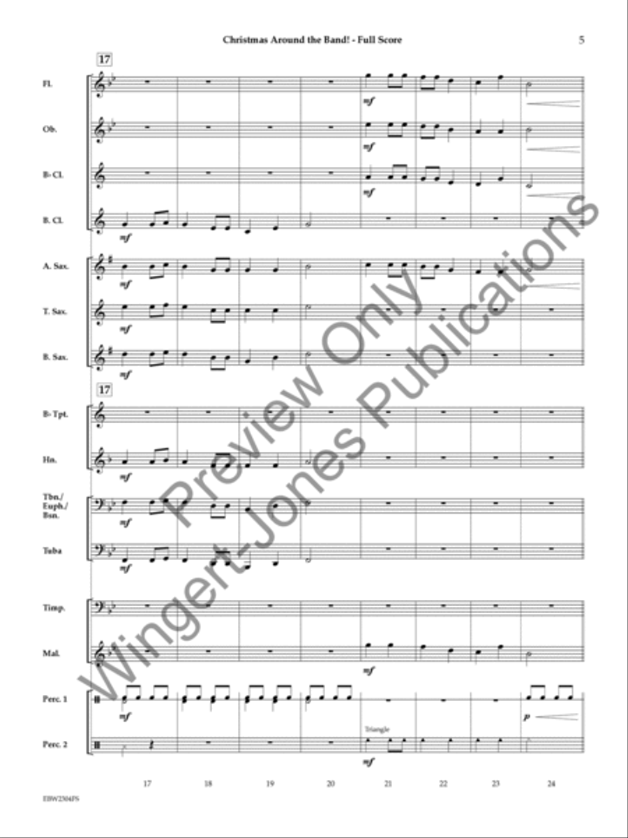 Christmas Around the Band! Concert Band scores gallery preview page 6