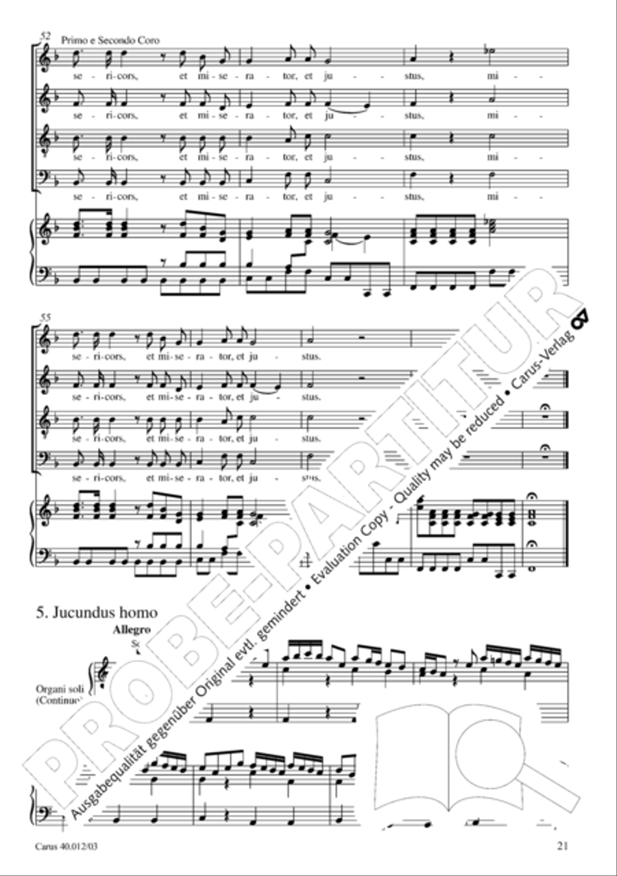 Beatus vir (How blest is he) Psalm 111 4-Part scores gallery preview page 22