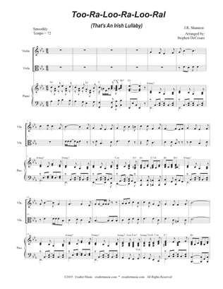 Too-Ra-Loo-Ra-Loo-Ral (That's an Irish Lullaby) (Duet for Violin & Viola)