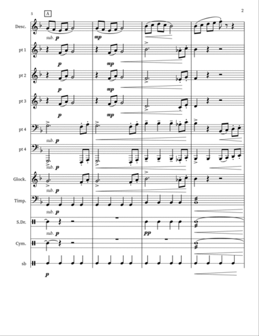 A Joyful Fanfare Concert Band scores gallery preview page 2