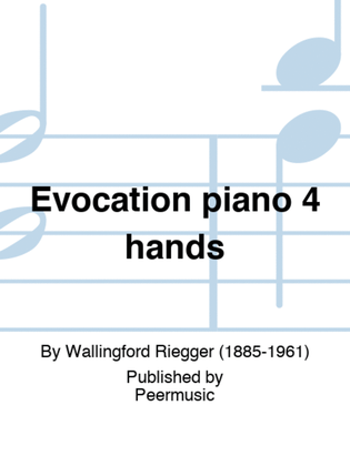 Evocation piano 4 hands