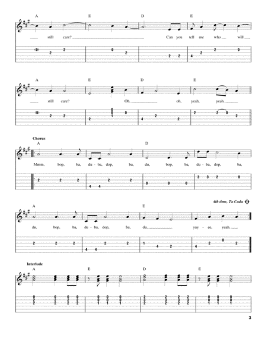 MMM Bop Acoustic Guitar scores gallery preview page 3