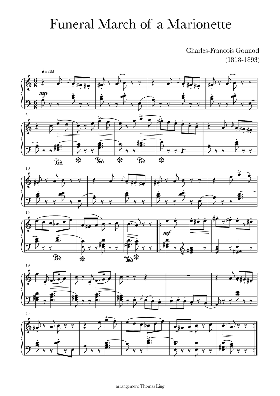 Funeral March of a Marionette (Puppet) / Theme from “Alfred Hitchcock Presents” Piano Method scores gallery preview page 2