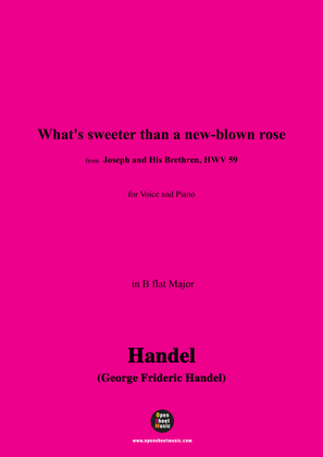 Book cover for Handel-What's sweeter than a new-blown rose,from 'Joseph and His Brethren,HWV 59',in B flat Major