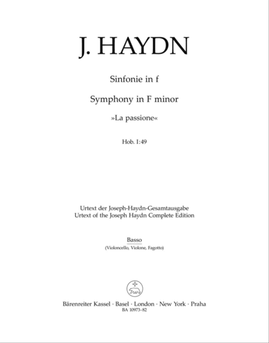 Symphony F minor Hob. I:49 