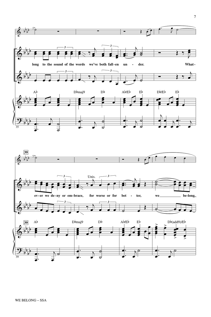 We Belong We Belong SSA scores gallery preview page 5
