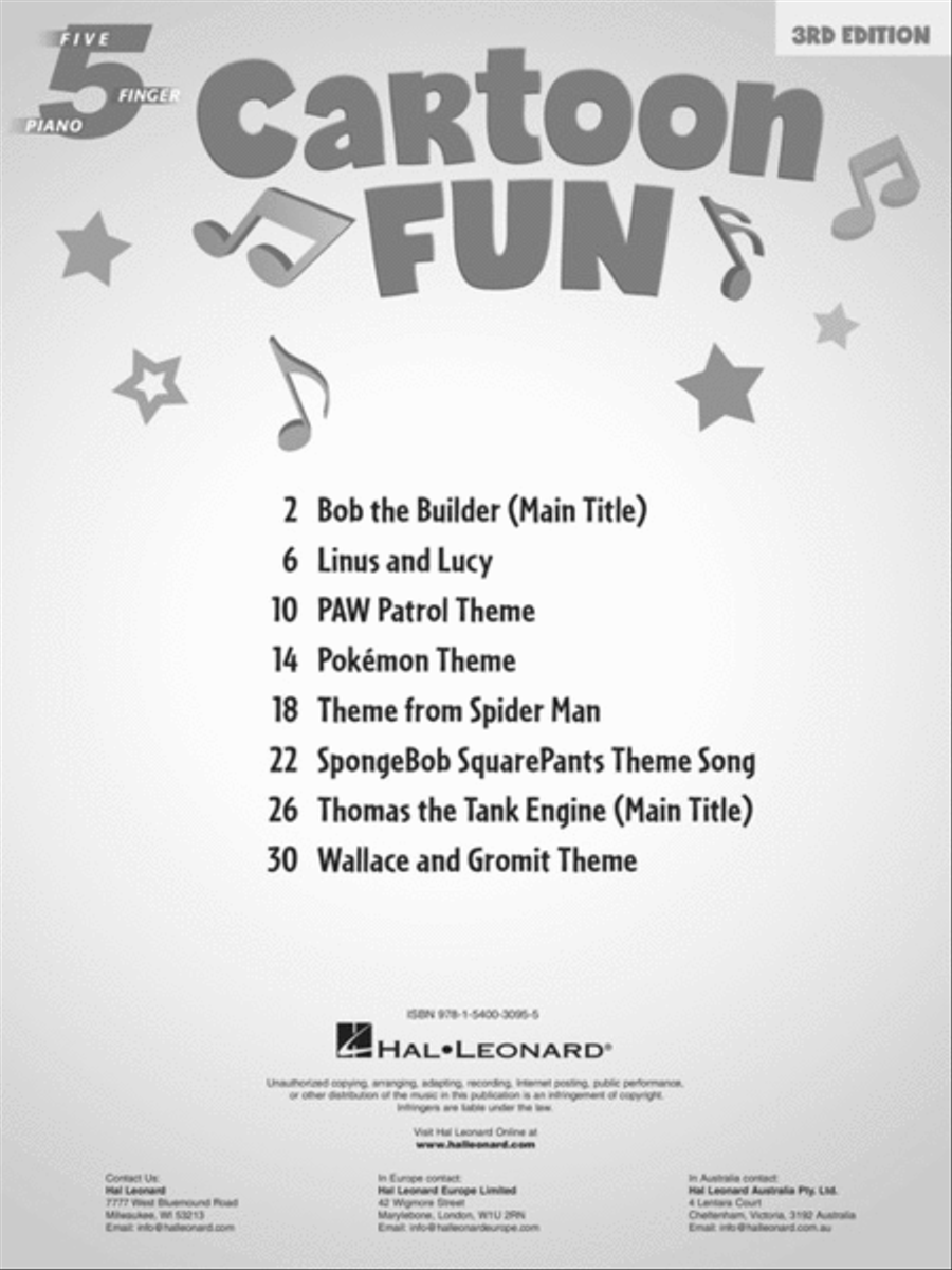 Cartoon Fun - 3rd Edition Piano scores gallery preview page 2