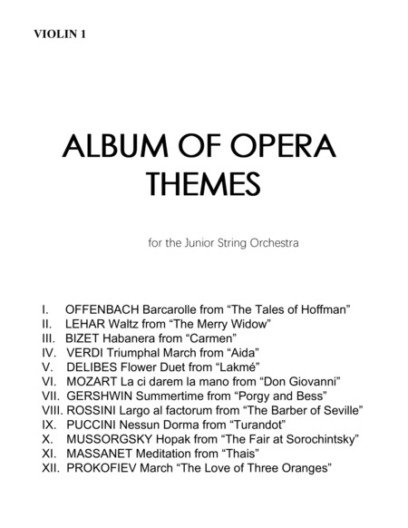 Album of Opera Themes  SET OF PARTS