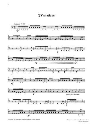 Book cover for 6/8 Variations from Graded Music for Timpani, Book II