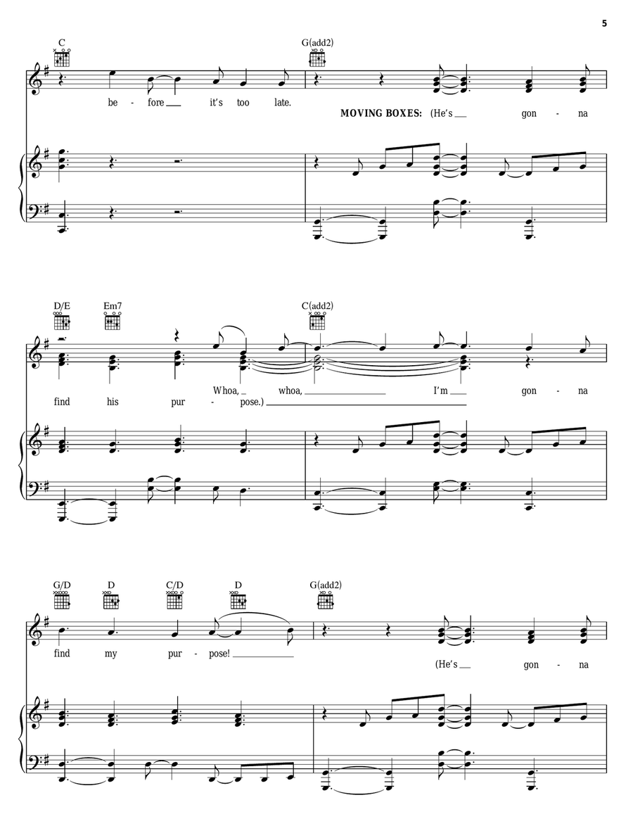 Purpose (from Avenue Q) Piano, Vocal scores gallery preview page 5