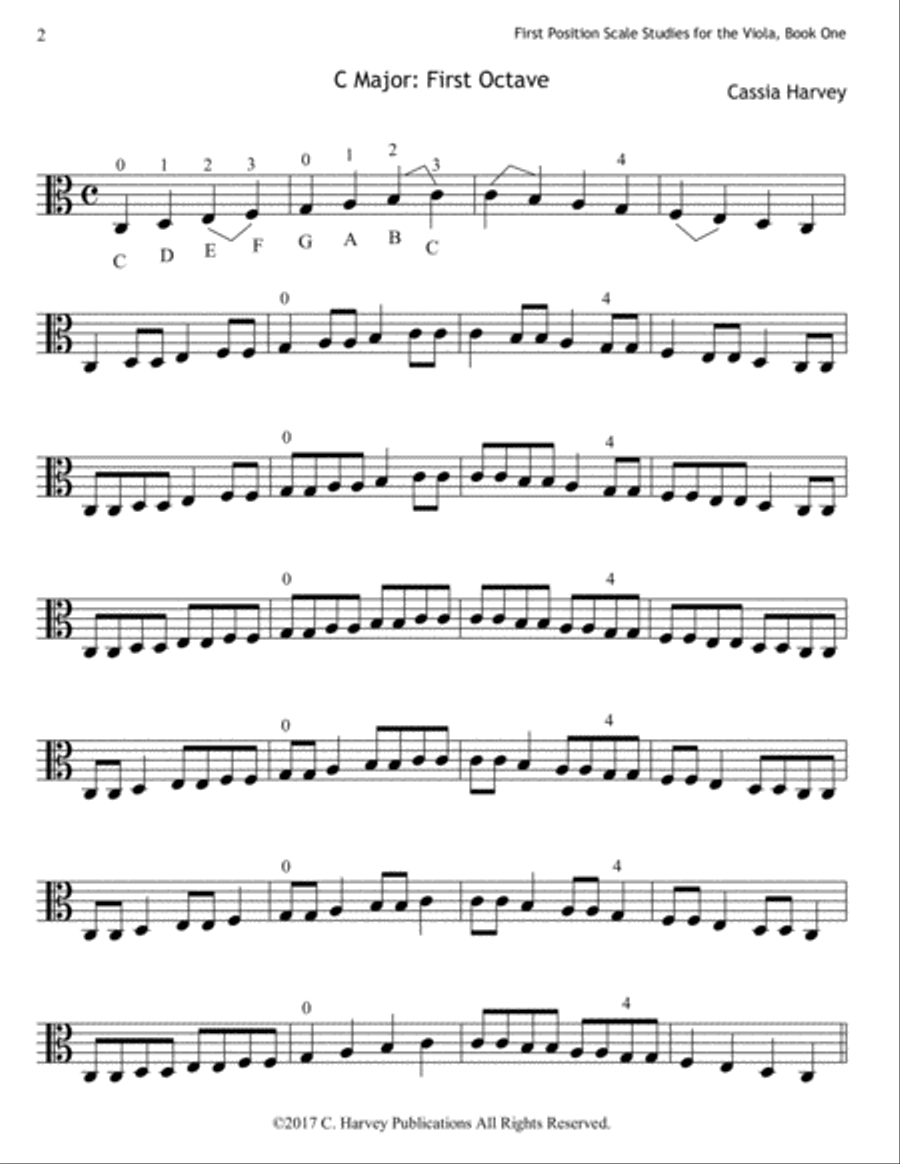 First Position Scale Studies for the Viola, Book One Viola scores gallery preview page 3