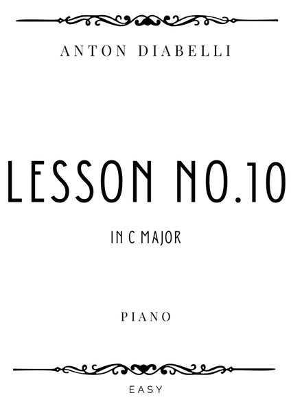 Diabelli - Lesson No. 10 (op.125) in C Major - Easy image number null