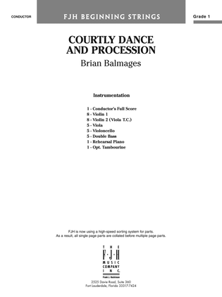 Courtly Dance and Procession: Score