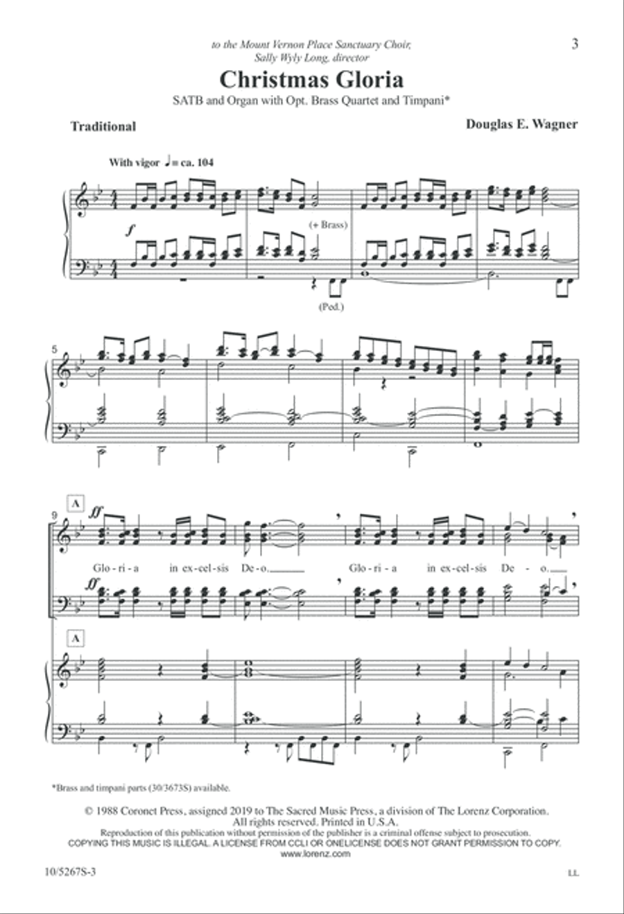 Christmas Gloria Christmas Gloria 4-Part scores gallery preview page 3