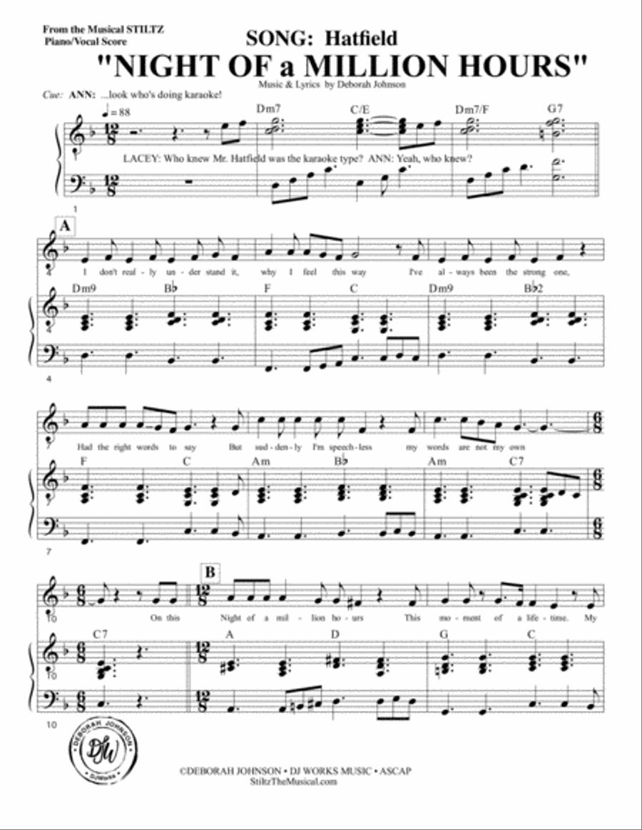 Night of a Million Hours - STILTZ the Musical Voice scores gallery preview page 3